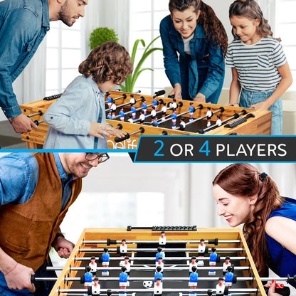 48In Competition Sized Wooden Foosball Table, Soccer for Home, Arcade Game Room