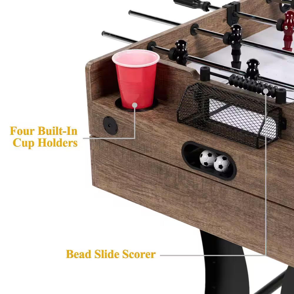 Coventry 54 In. 4-In-1 Combination Game Table with Air Hockey, Foosball, Billiards, and Table Tennis