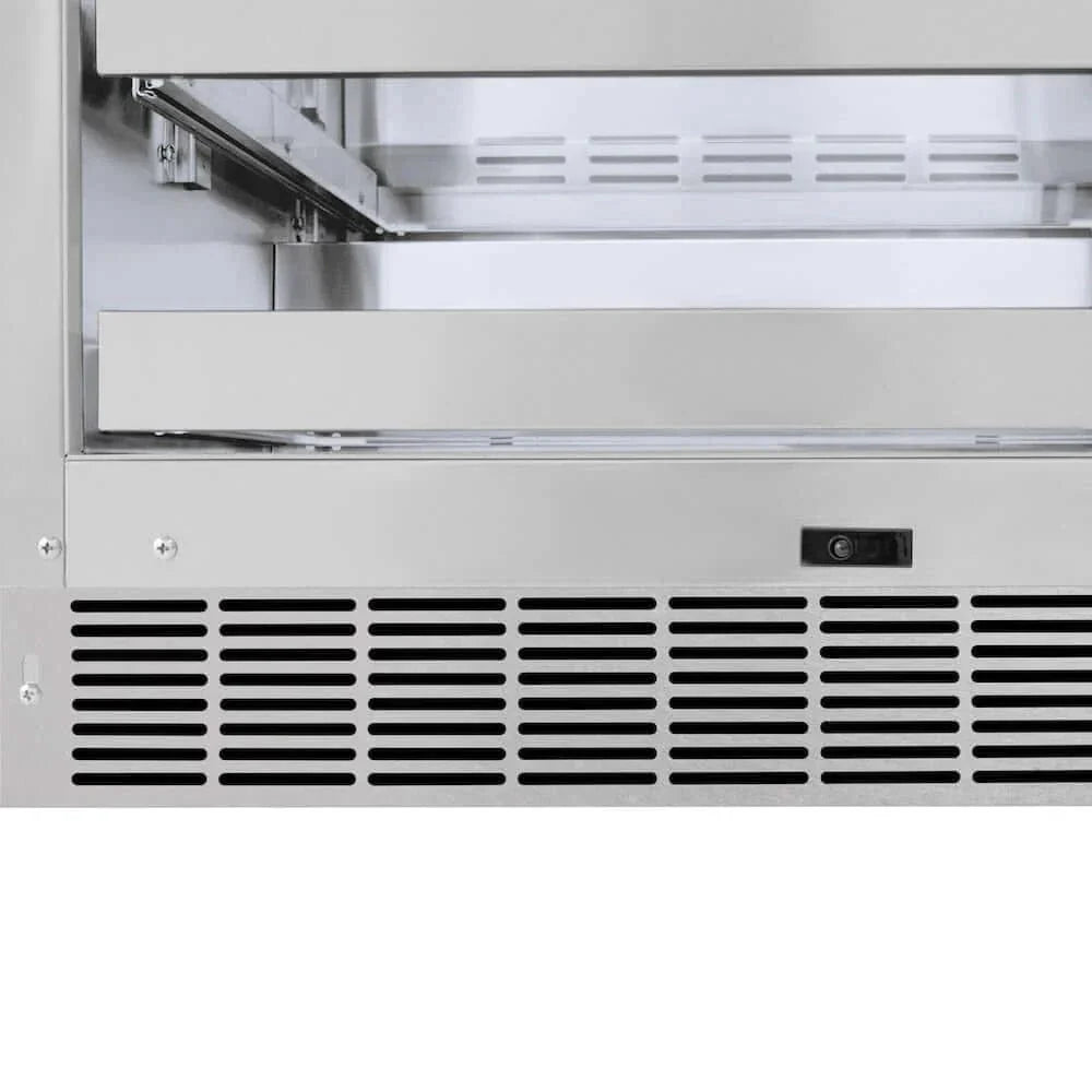 ZLINE 24" Touchstone Dual Zone 44 Bottle Wine Cooler DuraSnow® Stainless Steel Glass Door Matte Black Handle RWDOZ-SN-24-MB