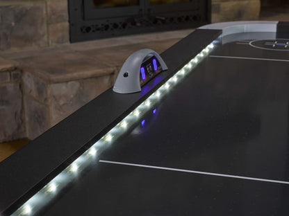Lumen-X Lazer 6' Interactive Air Hockey Table Featuring All-Rail LED Lighting and In-Game Music