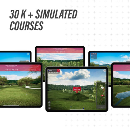 MLM2PRO Launch Monitor Golf Simulator | Swing Trainer & Shot Tracker for Home & Driving Range | Golf Training Aid (3 Chrome Tour Balls)