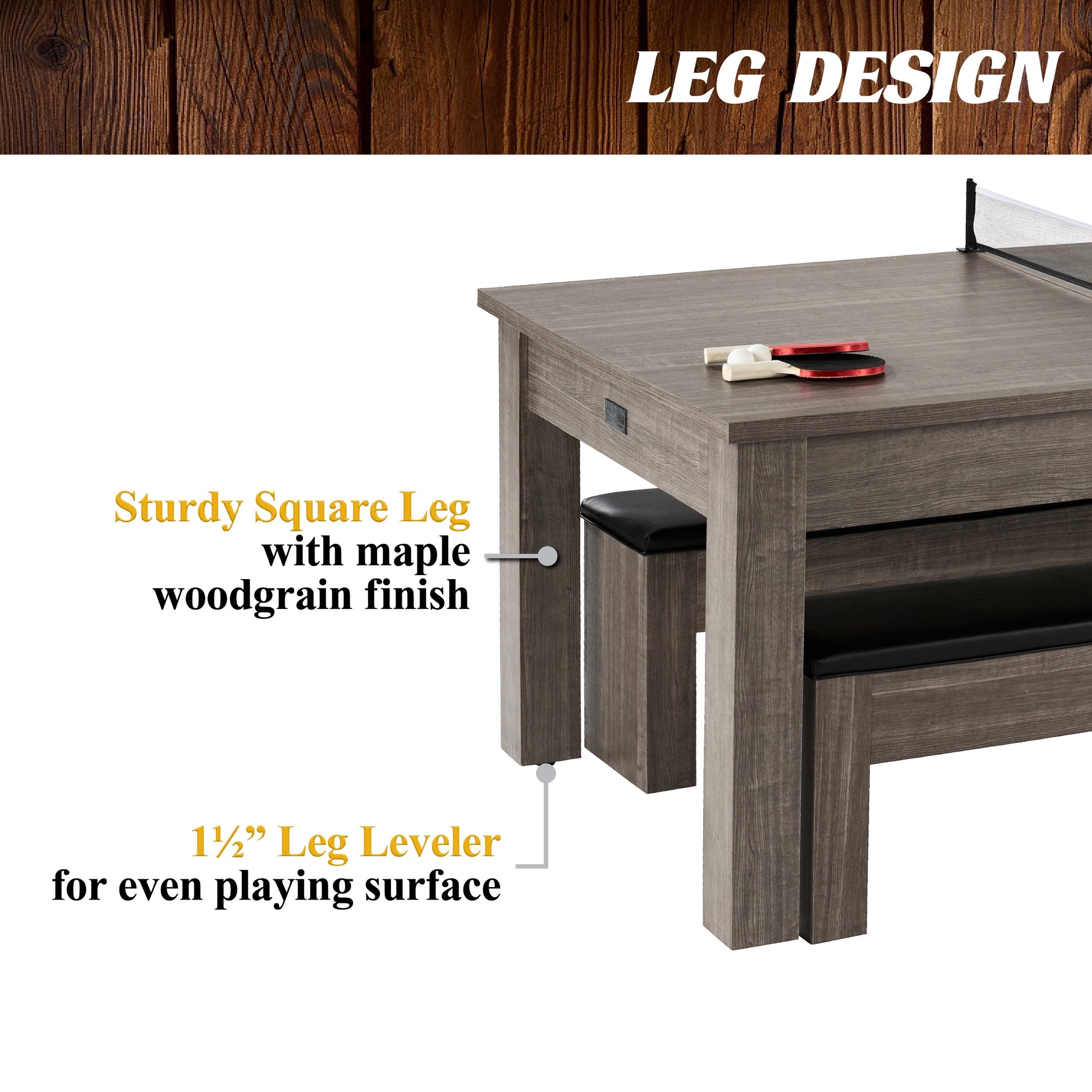6 Ft 3 in 1 Pool Table with Table Tennis and Dining Table Conversion Top, Includes All Accessories, by