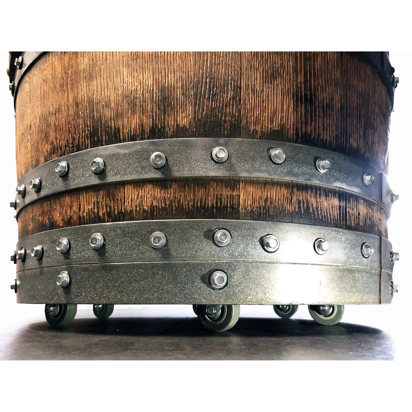 Whiskey & Wine Barrel Coffee Table Set — Full Round Table, 4 Chairs - Pub Set