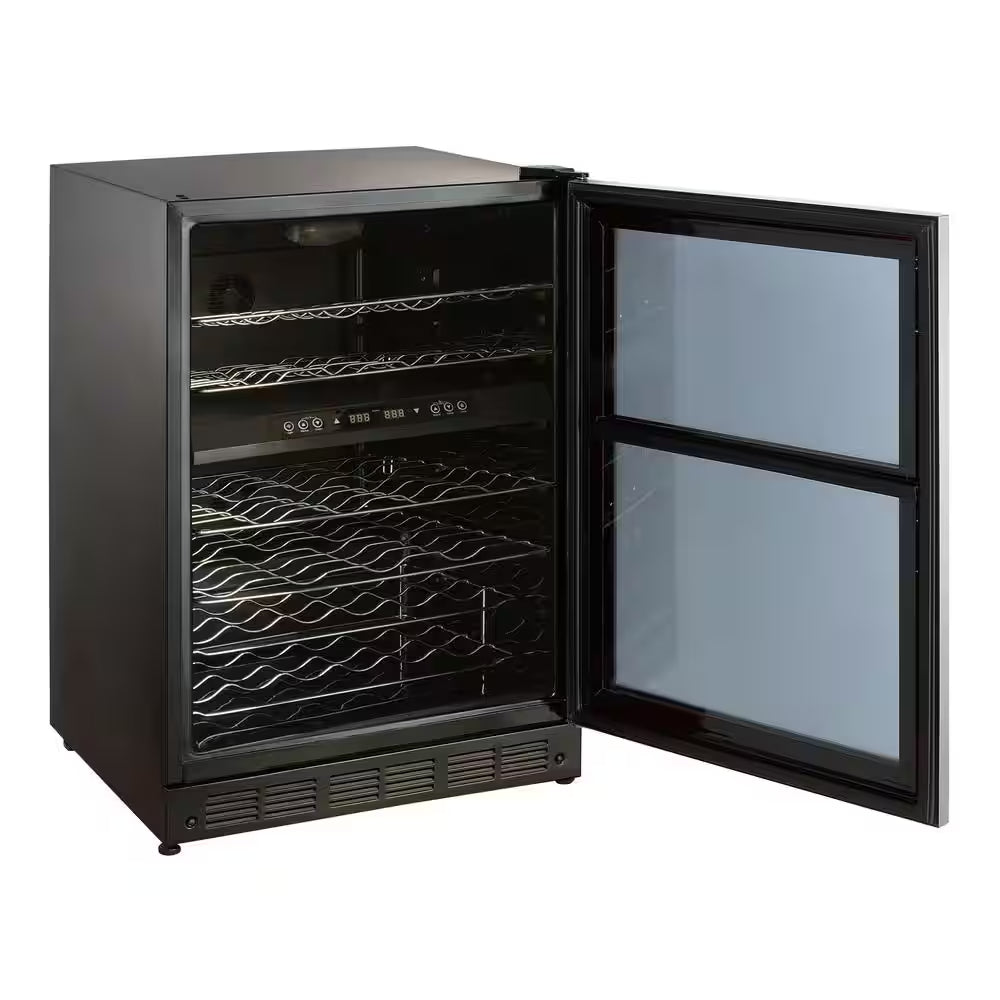 44 Bottle Dual Zone Wine Cooler in Stainless Steel