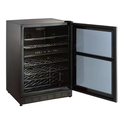 44 Bottle Dual Zone Wine Cooler in Stainless Steel