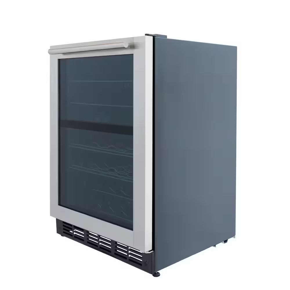 44 Bottle Dual Zone Wine Cooler in Stainless Steel