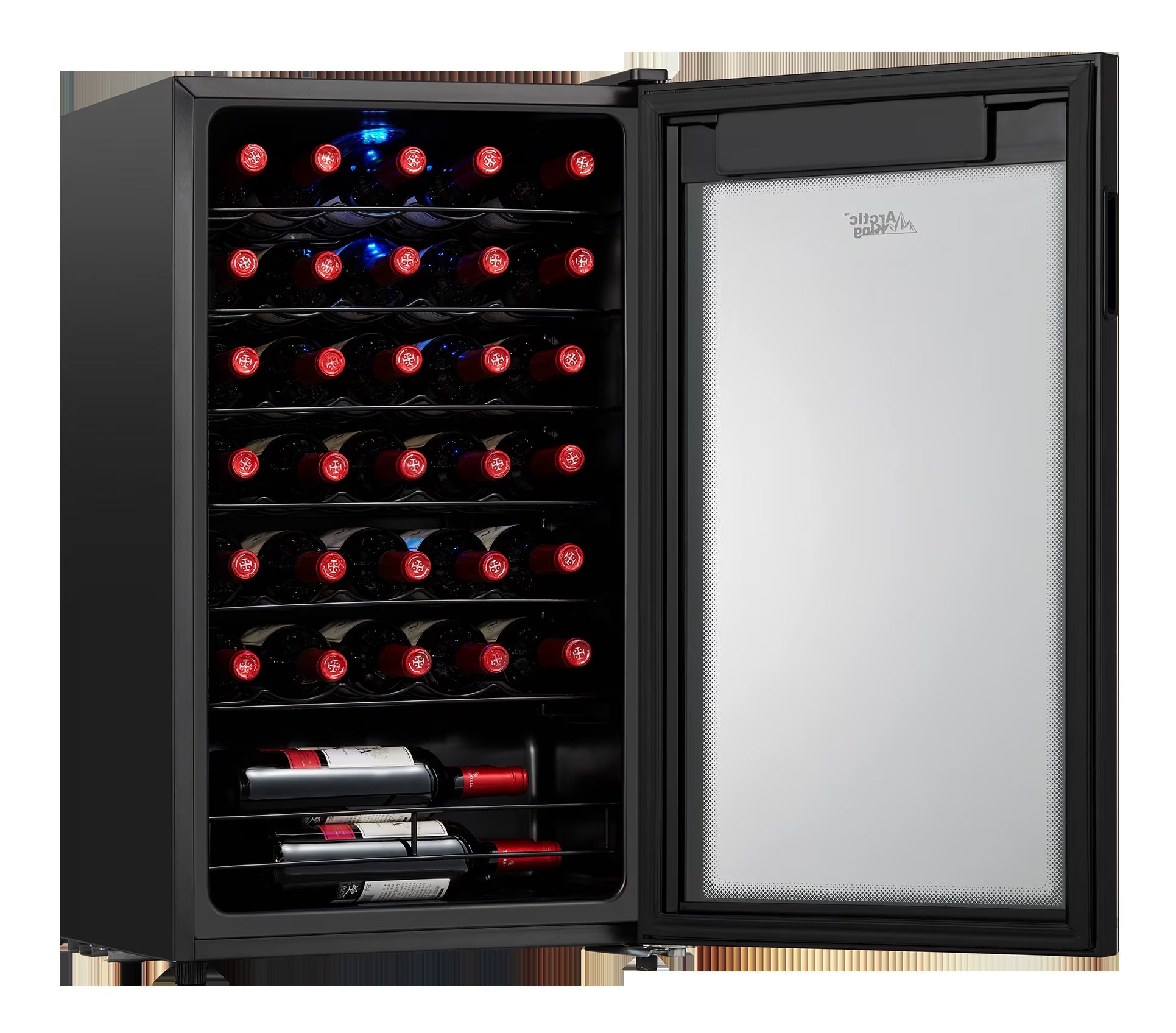 Premium 34-Bottle Standard Wine Cooler, Glass Door, AWCA034ADB