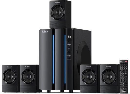 Surround Sound Systems Home Theater System - 800 Watts Peak Power 6.5" Subwoofer 5.1/2.1 Wired Stereo Speakers