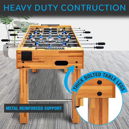 48In Competition Sized Wooden Foosball Table, Soccer for Home, Arcade Game Room