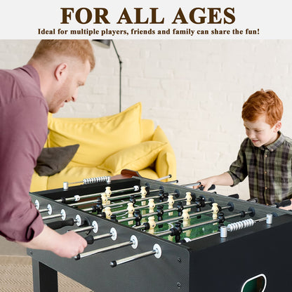 54" Competition Sized Foosball Table, Arcade Table Soccer for Home with Leg Levelers & Heavy-Duty Legs, Perfect for Family