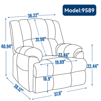 Dual Motor Heat Massage Infinite Position Up to 350 LBS Electric Power Lift Recliners with Power-Remote, Medium-firm and Heavy Duty, Grey