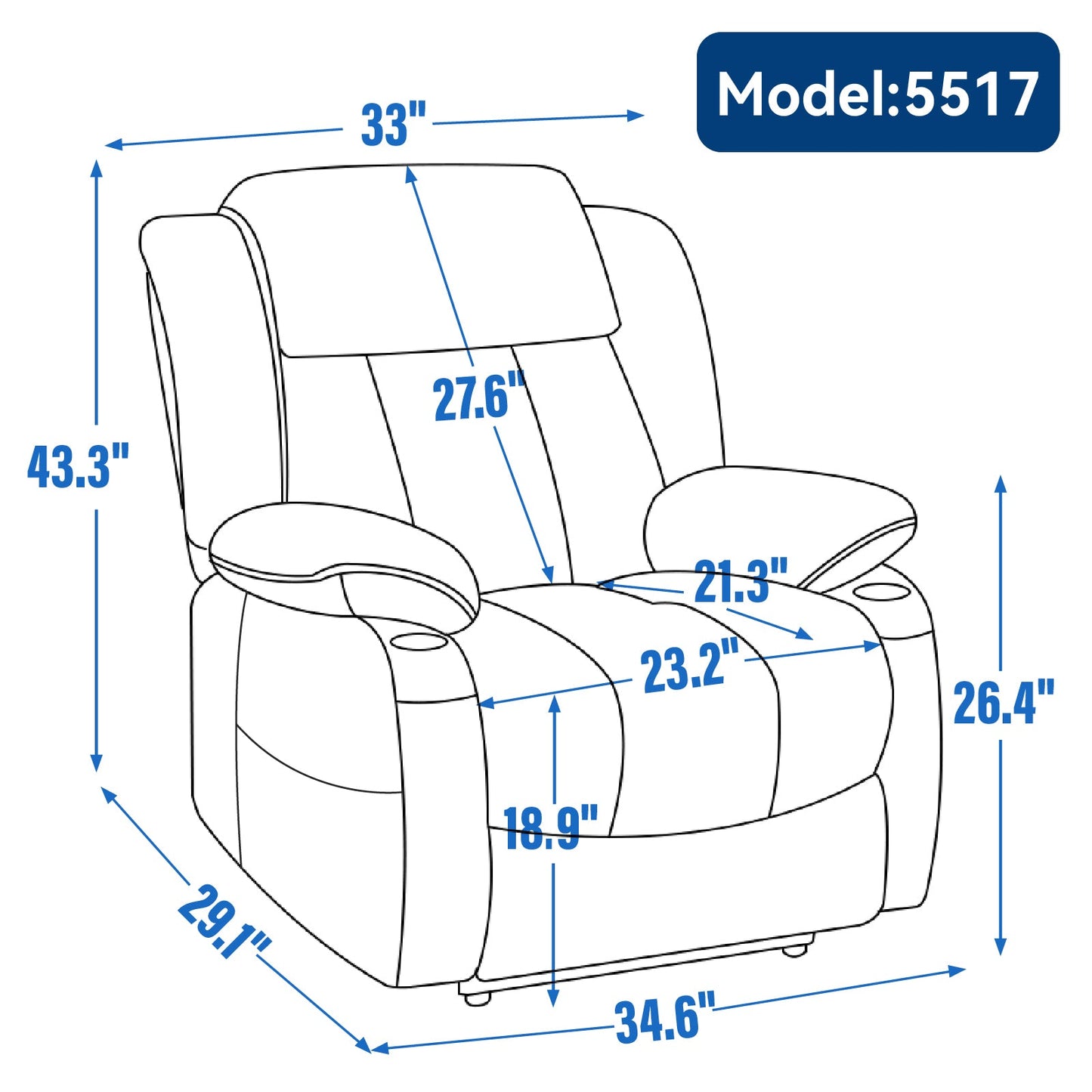 Up to 350 LBS Chenille Power Lift Recliner Chair, Heavy Duty Motion Mechanism with 8-Point Vibration Massage and Lumbar Heating, USB and Type-C Ports, Stainless Steel Cup Holders, Beige