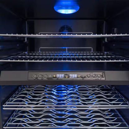 44 Bottle Dual Zone Wine Cooler in Stainless Steel