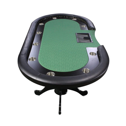 96-Inch Premium 10-Player Poker Table With Cup Holders And Chip Tray (SAK16495)