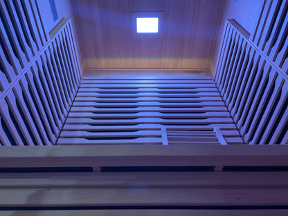 Blisspod | Milano | Full Spectrum Sauna | Canadian Hemlock Wood | Ultra Low EMF | 5 Far Infrared & 1 Red Glass Heater | Chromotherapy | Upto 2 Person