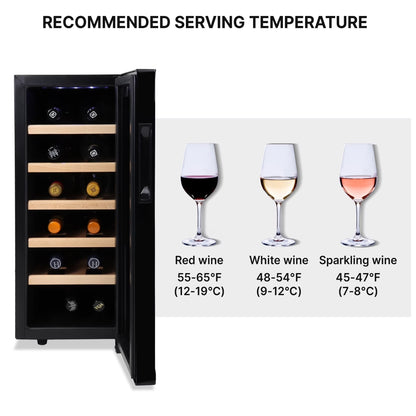 12 Bottle Wine Cooler Freestanding Wine Fridge