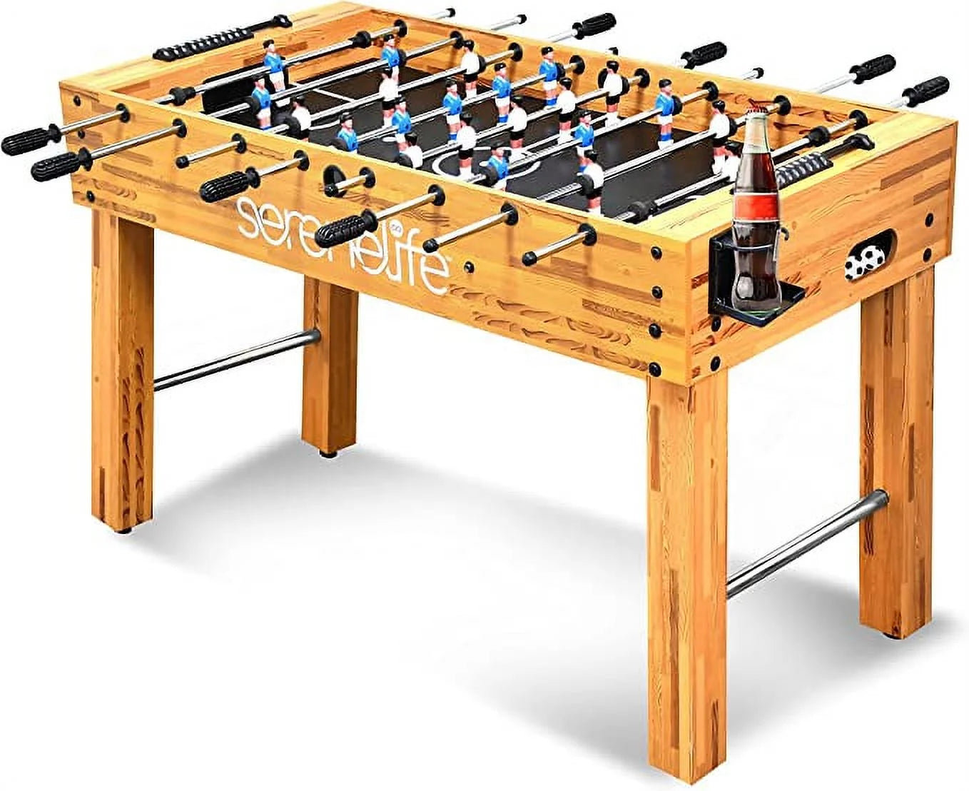 48In Competition Sized Wooden Foosball Table, Soccer for Home, Arcade Game Room