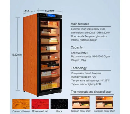C380A Electronic Commercial Humidor Cabinet | 1,500 Cigars