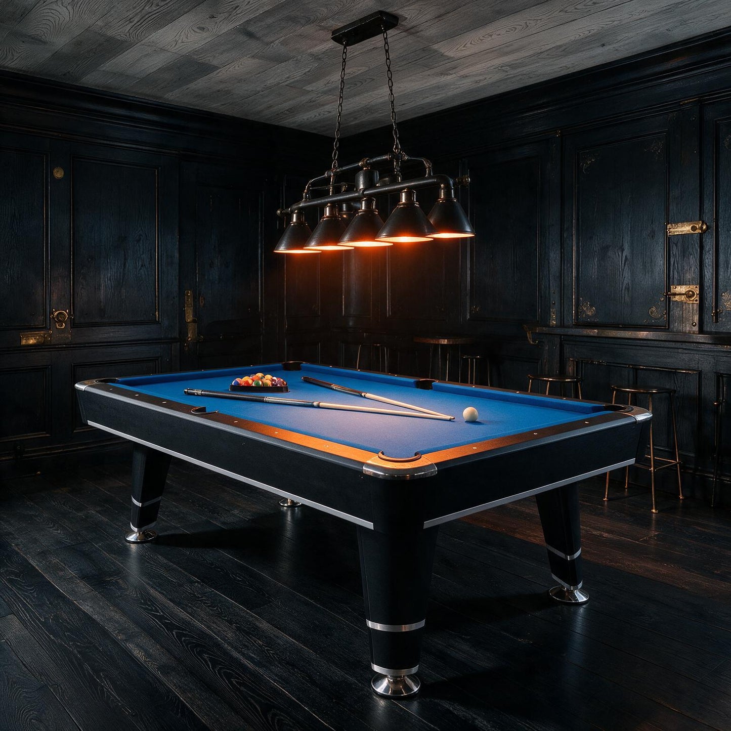 8-Foot Professional Blue Billiard Pool Table With Cues And Balls (SAK31628)