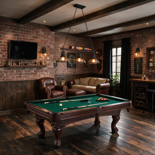 8.3 Ft. Pool Table with Billiard Ball and Cue Stick Set