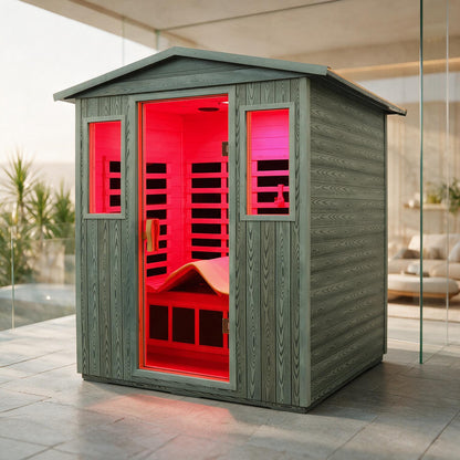 Thermora Nivea 3-Person Full-Spectrum Low EMF Carbonized Composite Infrared Sauna Room With Bluetooth Speakers (SAK85120)