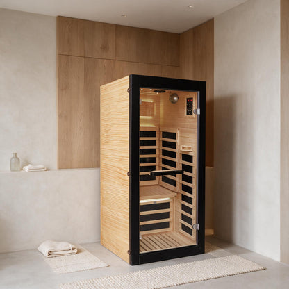 Thermora Solara Single-Person Chilean Pine Infrared Sauna Cabin (SAK57926)