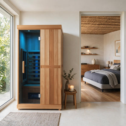 Finnmark FD-2 Full-Spectrum 2-Person Home Infrared Sauna With Built-In LCD Touchscreen Controller [FD-KN002] (SAK94731)