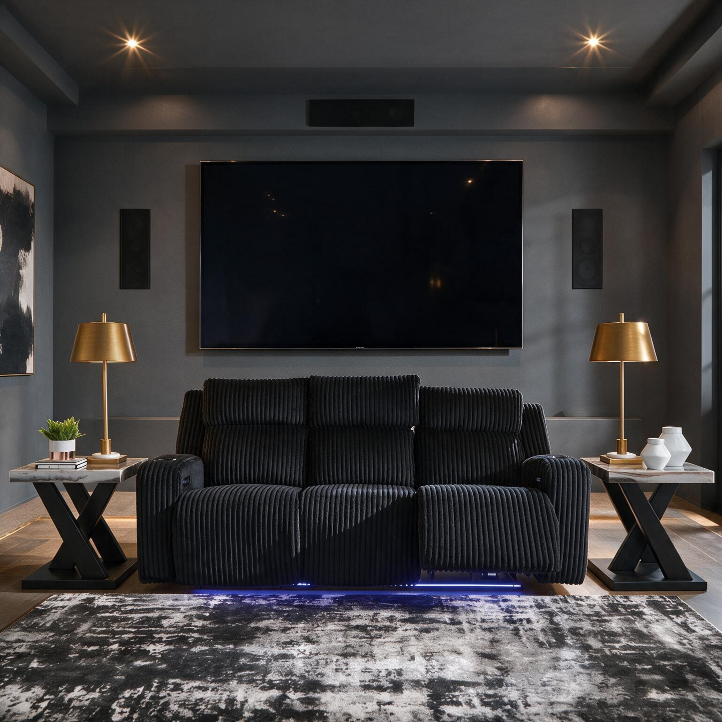 Forest Lake - Power Reclining Sofa With Adj Headrest