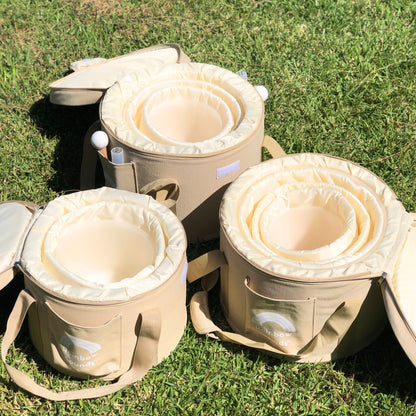 Set of 9 White Sound Therapy Bowls