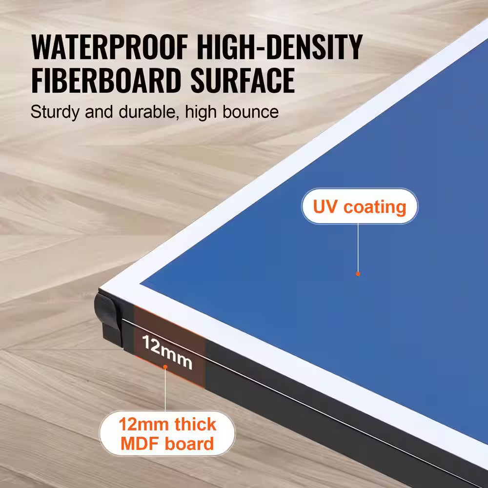 Ping Pong Table, Professional Table Tennis Game, Indoor MDF Portable Table Tennis Table, Foldable 2025 Update