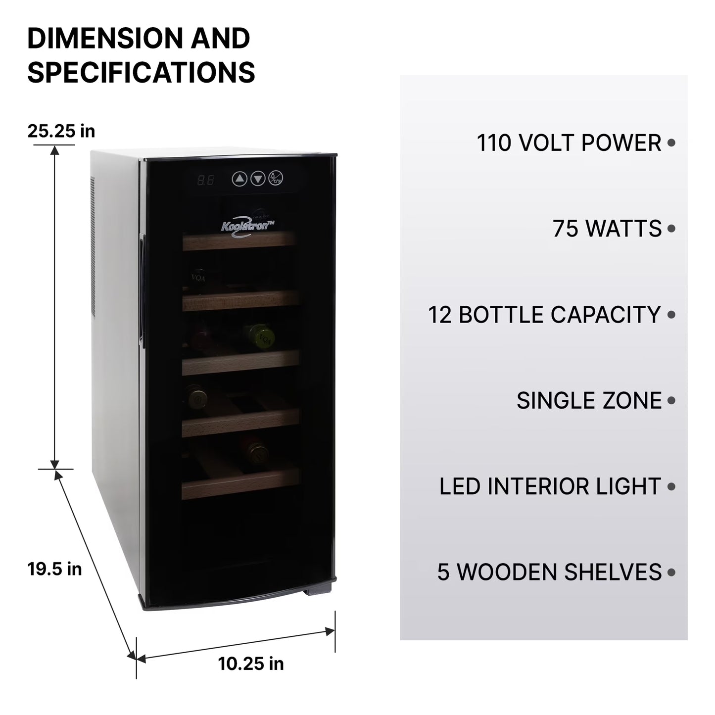 12 Bottle Wine Cooler Freestanding Wine Fridge