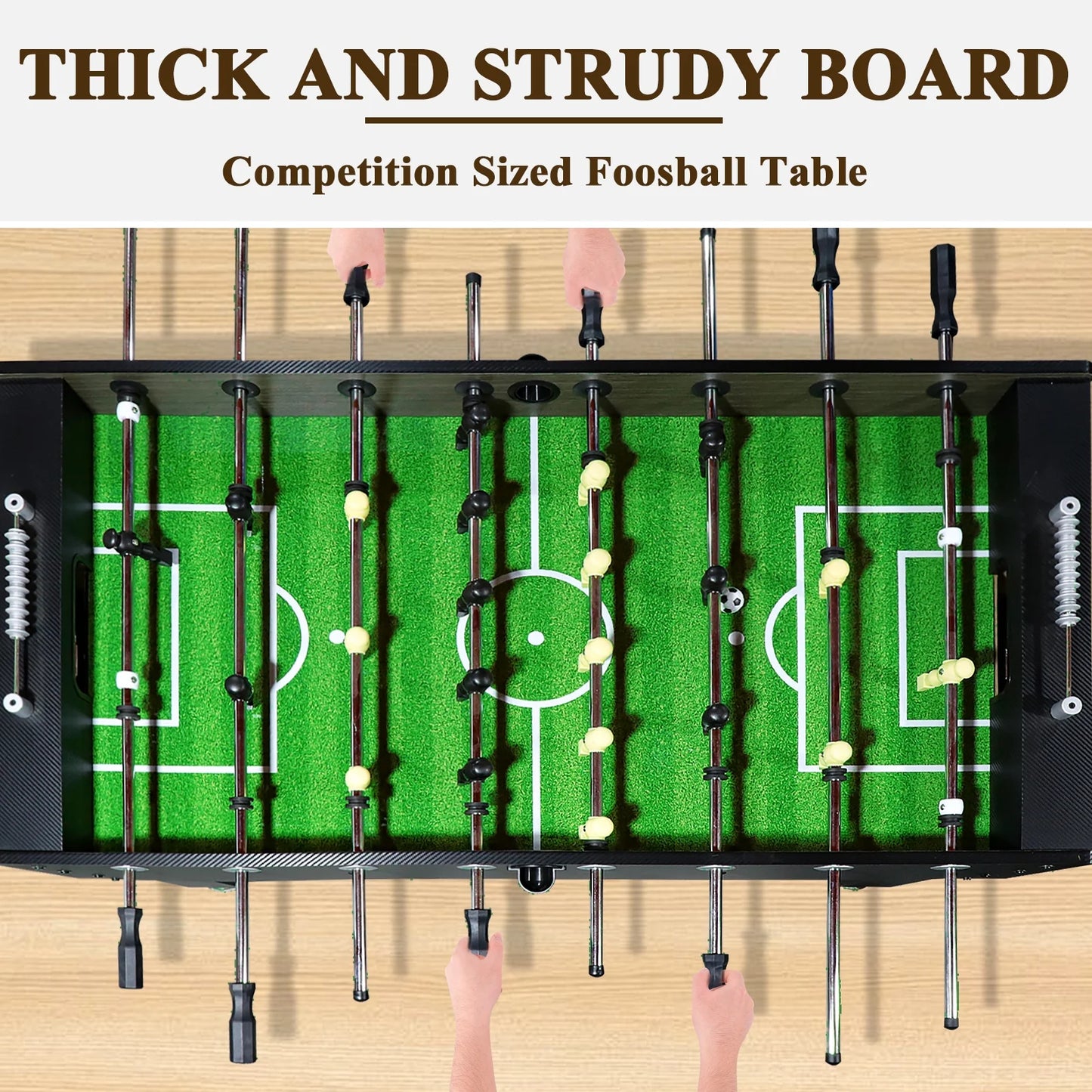 54" Competition Sized Foosball Table, Arcade Table Soccer for Home with Leg Levelers & Heavy-Duty Legs, Perfect for Family