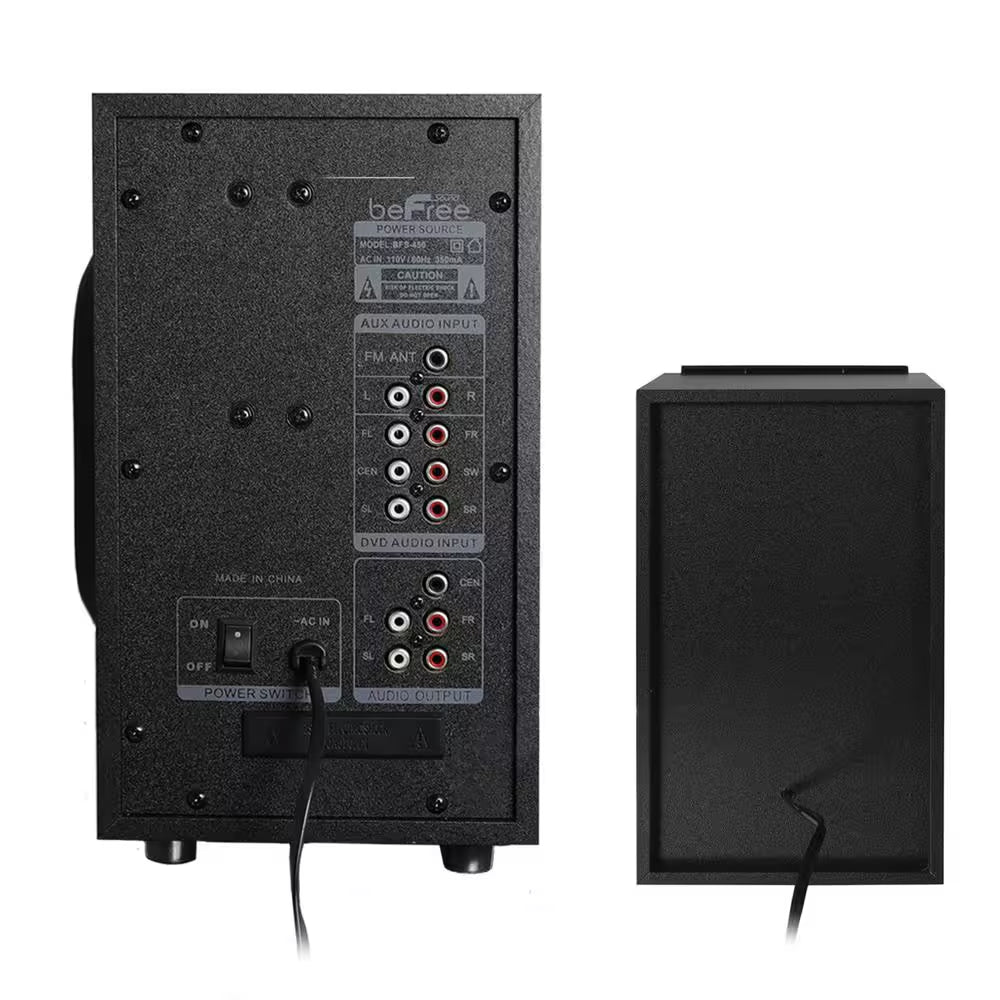 5.1-Channel Surround Sound Bluetooth Speaker System in Black