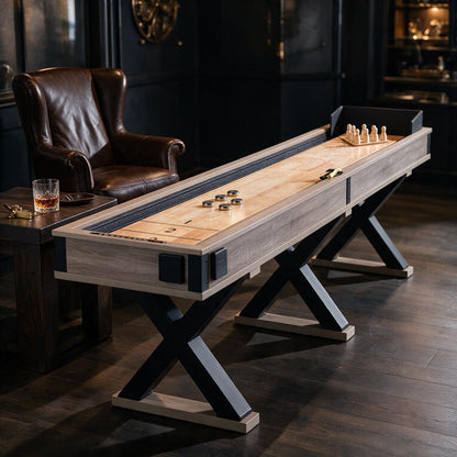Premium 2-In-1 Shuffleboard Game Table Set With Bowling Combo (SAK81698)