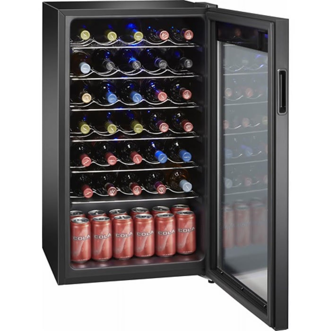 Premium 34-Bottle Standard Wine Cooler, Glass Door, AWCA034ADB