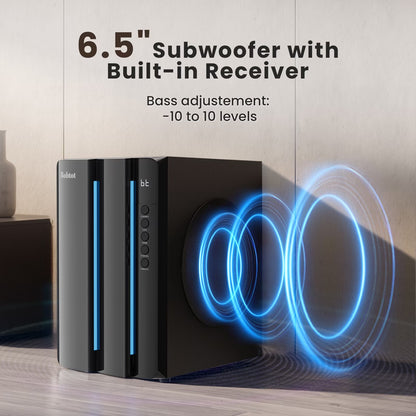 Surround Sound Systems Home Theater System - 800 Watts Peak Power 6.5" Subwoofer 5.1/2.1 Wired Stereo Speakers