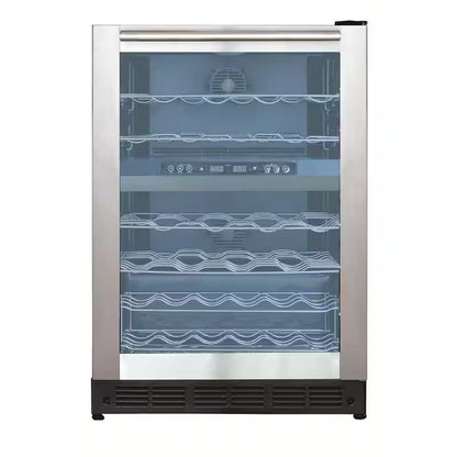 44 Bottle Dual Zone Wine Cooler in Stainless Steel