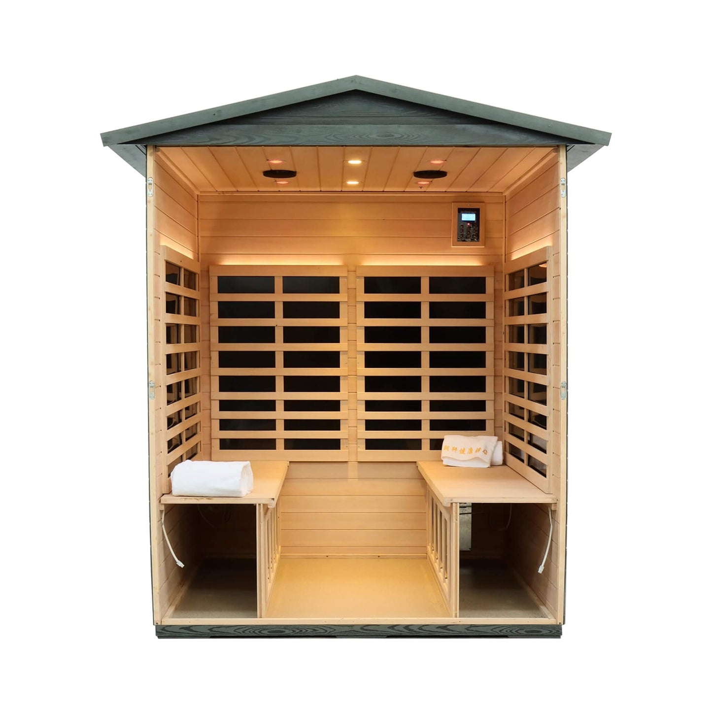 Thermora Eterna 4-Person Full-Spectrum Low EMF Carbonized Composite Infrared Sauna Room With Bluetooth Speakers (SAK70182)