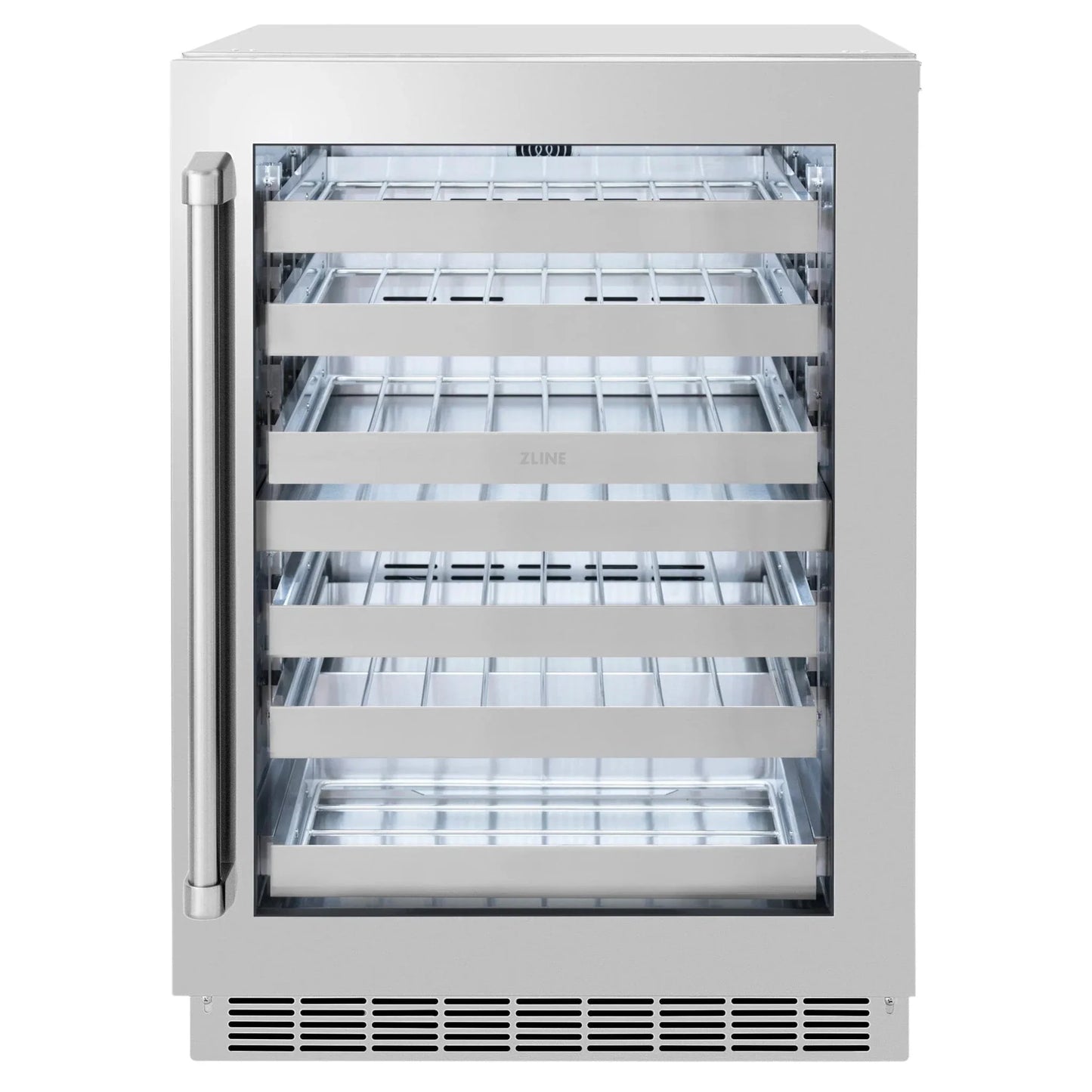 ZLINE 24 in. Touchstone Dual Zone 44 Bottle Wine Cooler With Stainless Steel Glass Door RWDO-GS-24